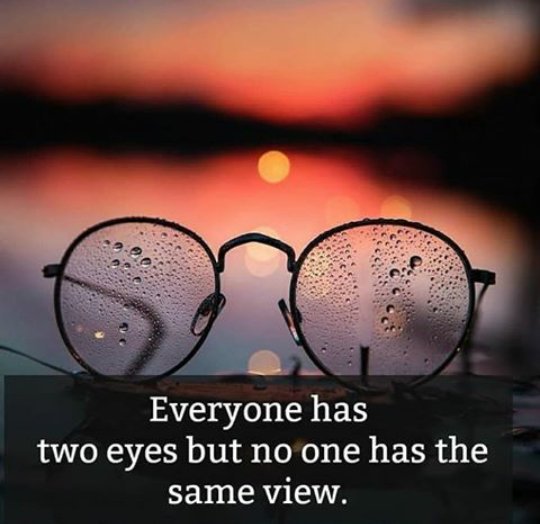 Sunita_Says_'s tweet image. People see what they want to See....
No two people see the external world in exactly the same way. To every separate person a thing is What he thinks it is--in other words, not a thing, but a think...!!!
#Perceptionmatters #JoyTrain