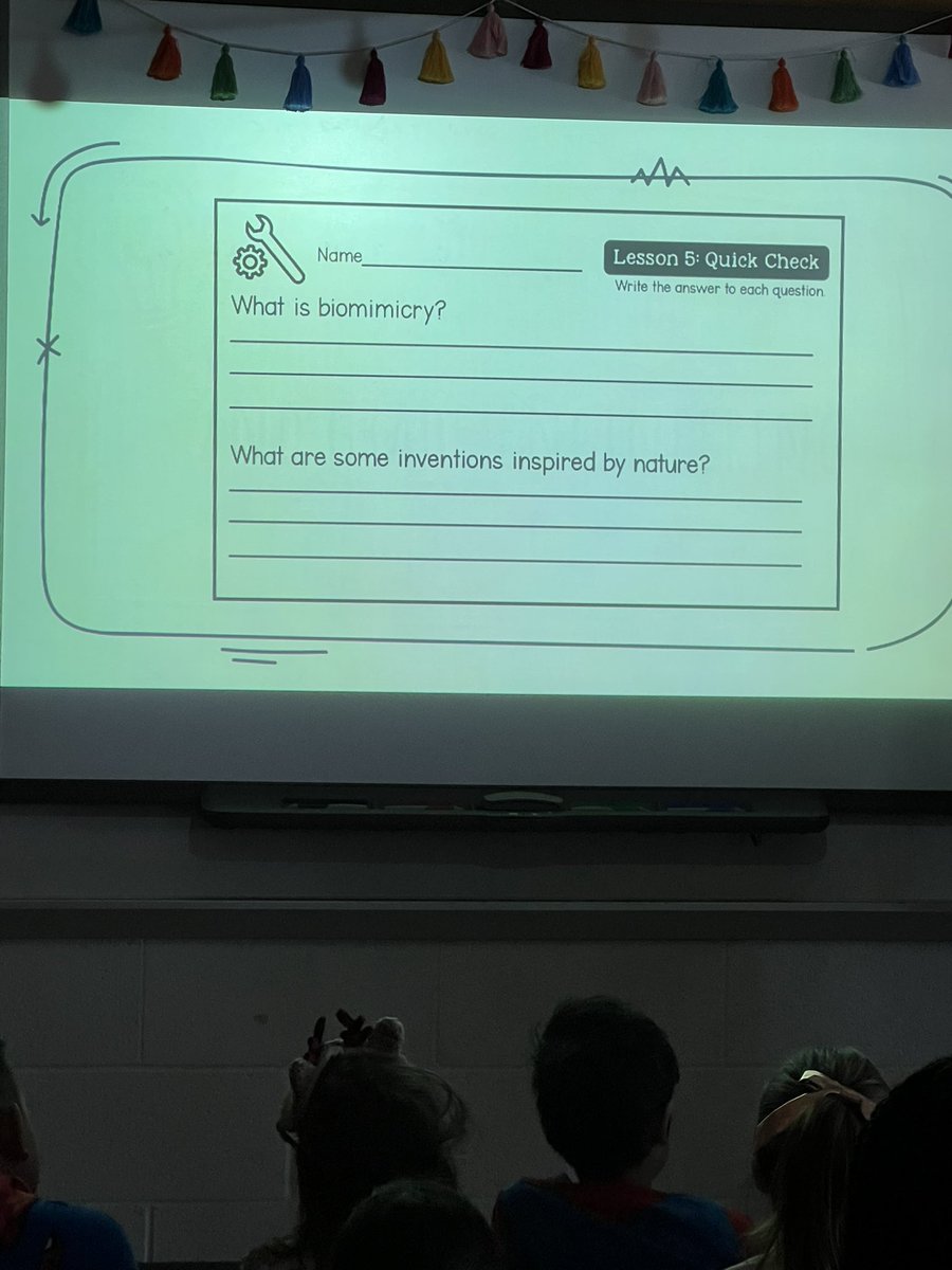 2nd grade engineers taught me all about biomimicry today with Mrs. Santangelo. Love when students take the wheel, can’t wait to go back and them test their creations!