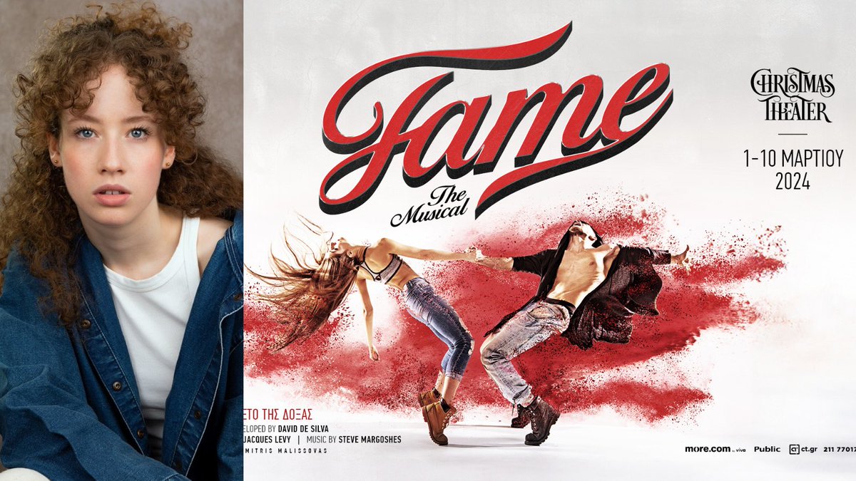 It’s opening night for ANNA MULLAN in @peoplegr’s production of Fame at the Christmas Theatre in Athens! ⭐️ Anna is in the cast as Ensemble & understudy Serena Katz. 💃