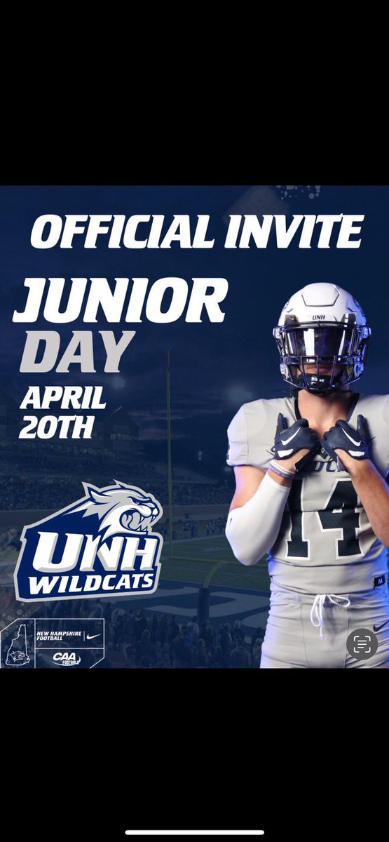 Thank you @cmajors55 and @603Recruiting For inviting me Up to campus this April. Looking forward to it. #AGTG @Unstoppable_23 @TheRockFootball @CoachKnickerbo1