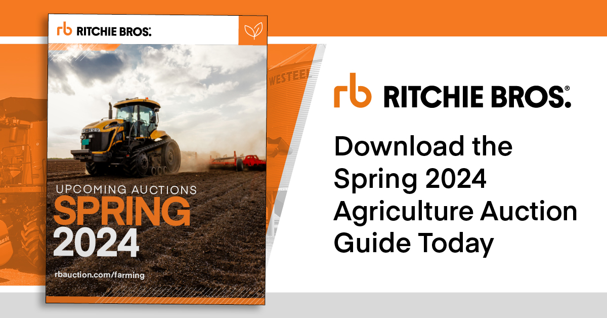 Ritchie Bros. on X: As spring begins in Canada, so does our agricultural  auction season! Browse and download our 130-page Spring 2024 Agriculture  Auction Guide to check out upcoming farm auctions, inventory