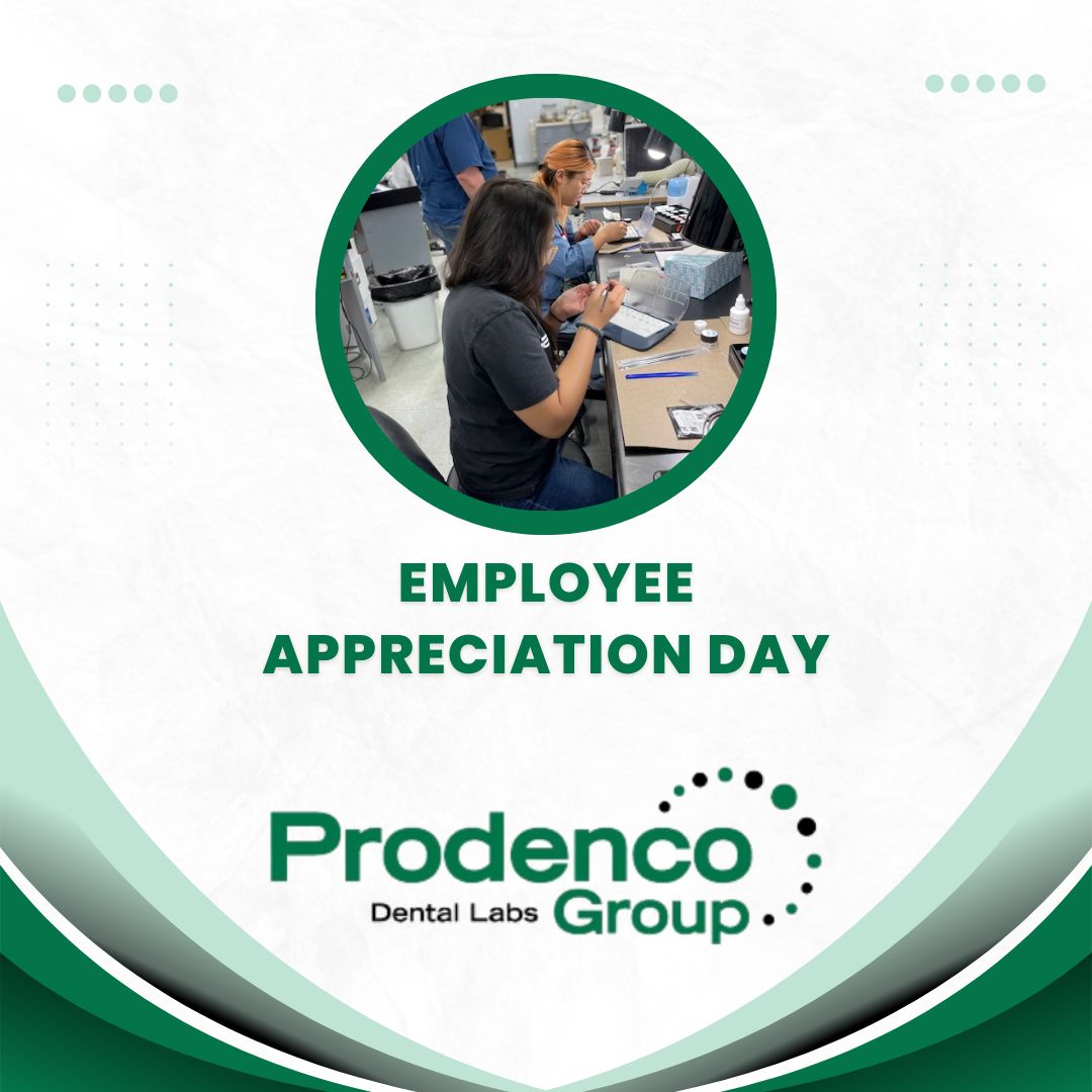 ProdencoI's tweet photo. Today is Employee Appreciation Day!

We want to send out a heartfelt thank you to all our staff here at Prodenco Dental Labs!

We could not do it without our exceptional employees!

#employeeappreciationday #prodencodentallab #employeeappreciation #professionallab #dentallab https://t.co/AaLGK5KiCE