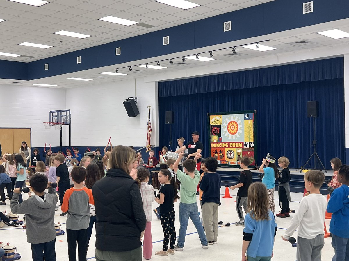 Swansboro Elementary School kicked off “Music in our Schools” month today with the “Dancing Drum” interactive experience for every student!! I truly have the best job!!! #leadershipmatters #arteducationmatters #ocsglobal @sbesmusic @dancingdrum @OnslowCAO
