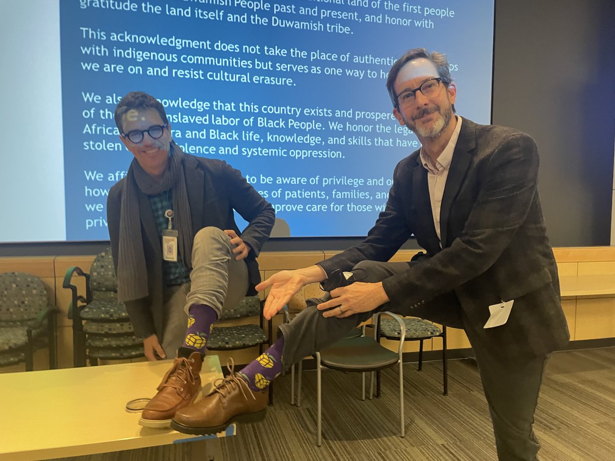 Rocking their SMART socks, Drs. Lyon and Bruns presented at Seattle Children’s Grand Rounds about our work with school districts in honor of our 10th anniversary! 
#10YearsStrong #InnovationInEducation