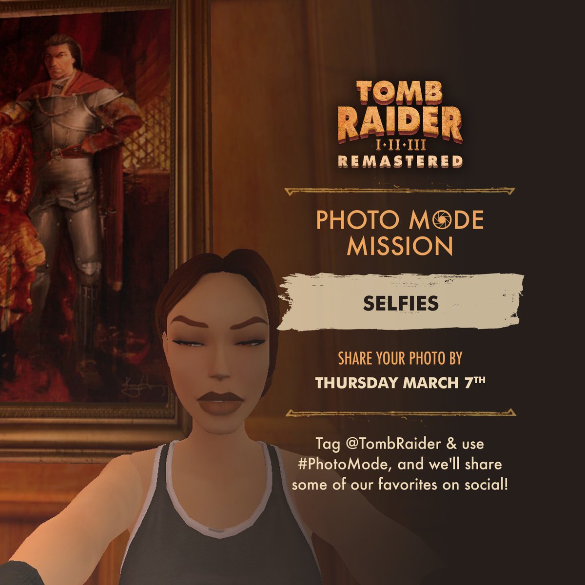 Tombs are full of things just waiting to be discovered… 💎

📸 The theme for this week's Photo Mode Mission is: selfies!
To enter, make sure to:
👉 tag us @TombRaider, AND
👉 use #PhotoMode

We'll feature some of our favorites on socials next week!