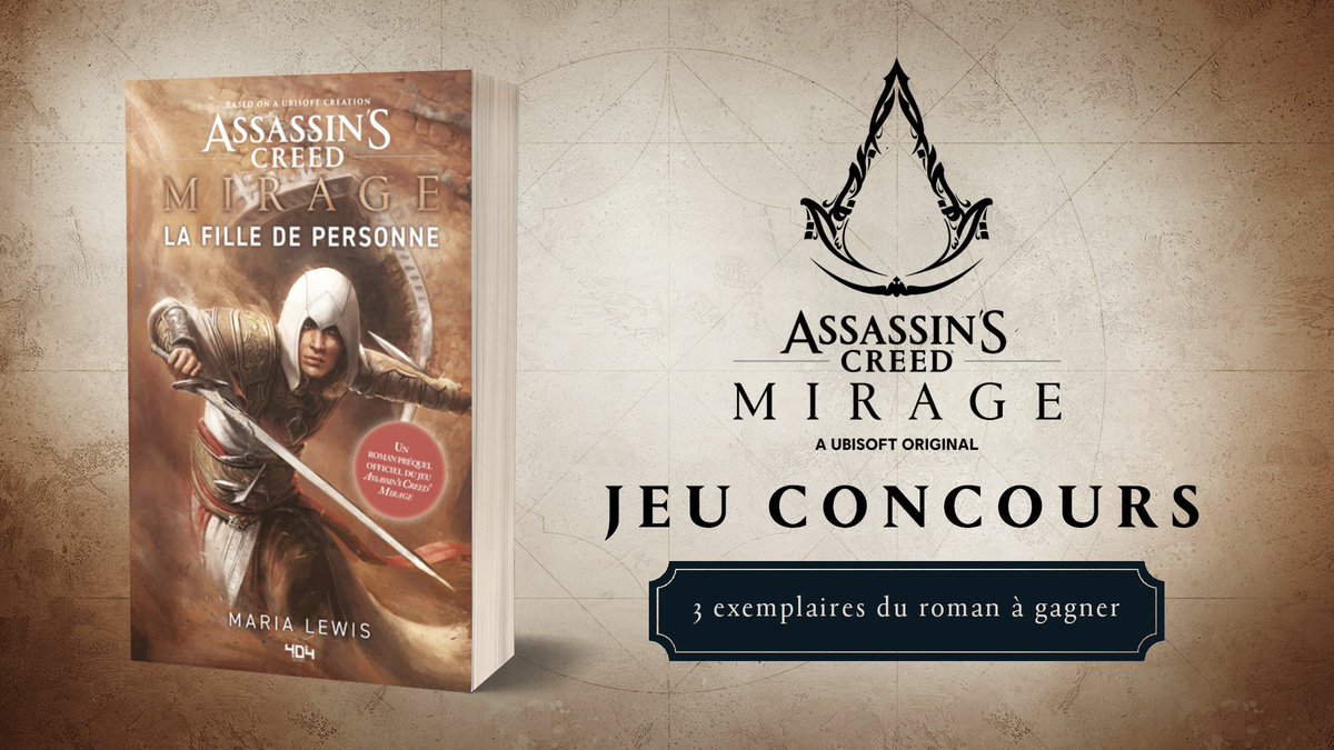 AssassinsFR's tweet image. JEU CONCOURS ! 🎁
Le roman Assassin's Creed Mirage : La Fille de personne est déjà disponible et dévoile le passé de Roshan, la Mentor de Basim ! 🦅

On fait gagner 3️⃣ livres, pour participer :
❤️🔄 Liker + RT ce tweet
✅ S'abonner à @AssassinsFR et @404editions

TAS le 06/03