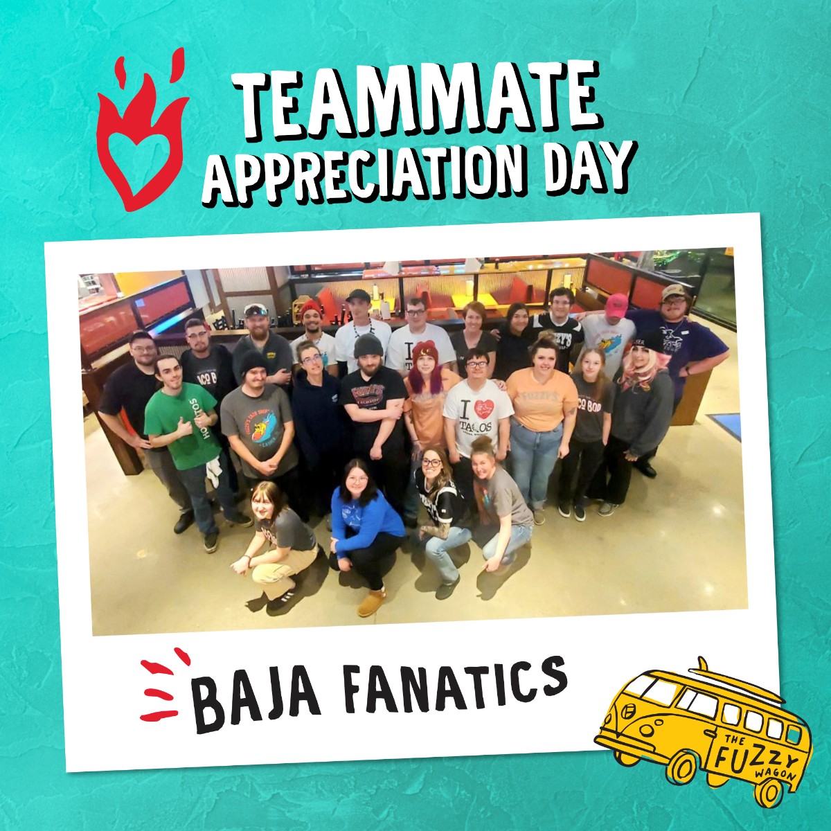 fuzzystacoshop's tweet image. Shoutout to the most stellar team to ever do it! 🙌 #fuzzys #fuzzystacos #fuzzystacoshop