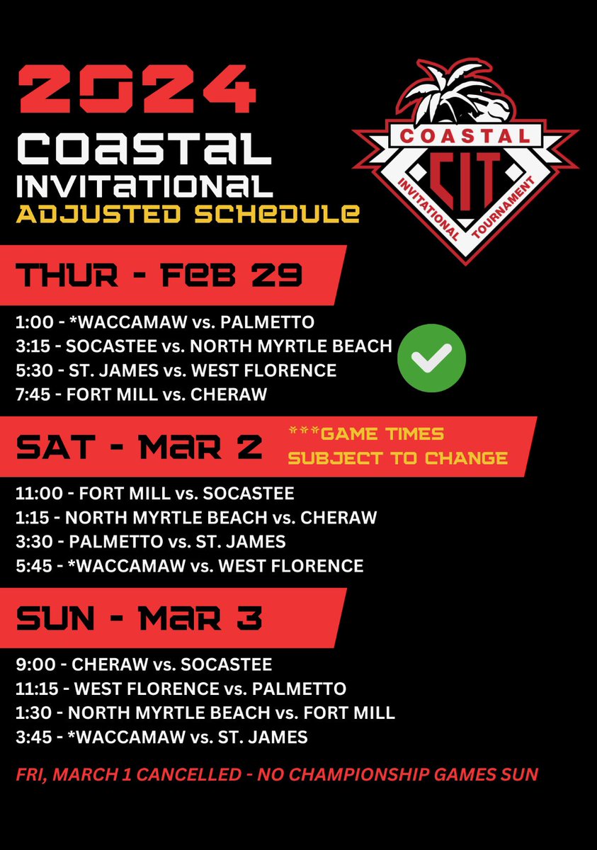 Coastal Invitational Tournament tweet media