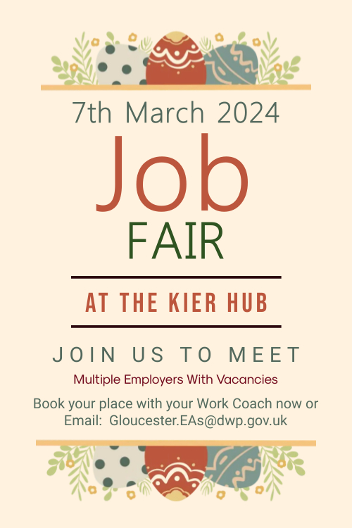 Join us at our upcoming job fair at the Kier Hub. Uncover exciting opportunities and pave the way for a rewarding future. Mark your calendar for a chance to land your dream job! Don't miss out on this invaluable career event

#GlosJobs
@JCPinGloucester