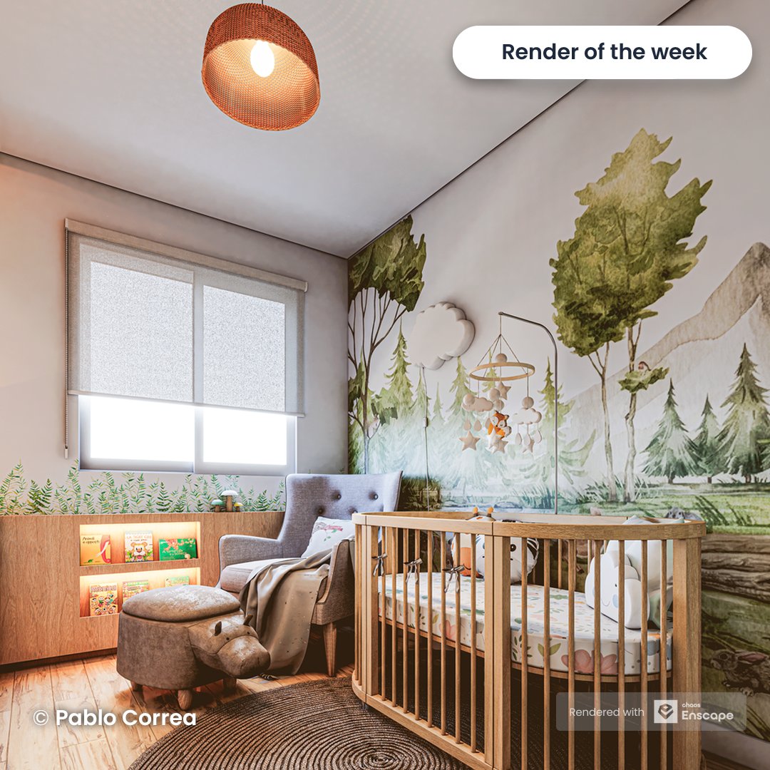 Pablo Correa's latest #RenderOfTheWeek is a magical space that captivates with its enchanting colors and nature-inspired details. Discover the magic in every corner! 🎨🌿 #EnscapeRenders