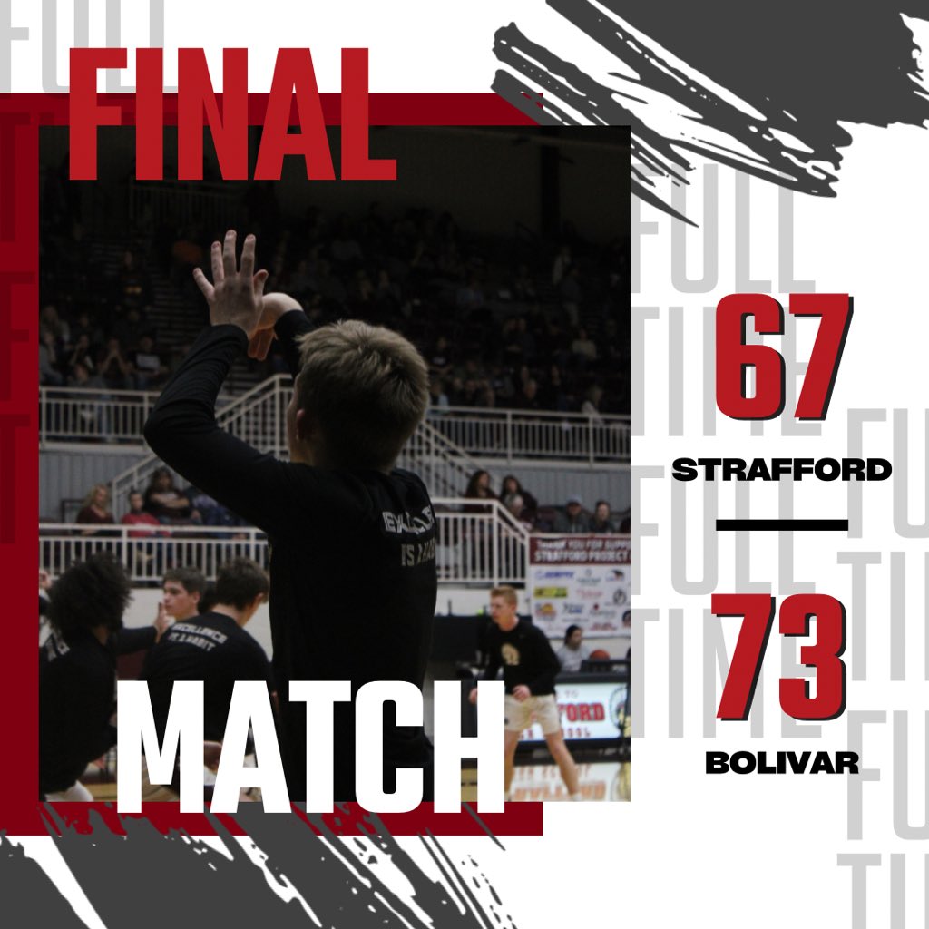 Last night Strafford lost 67-73 against Bolivar in the District Semifinals. 

#StraffordStrong
