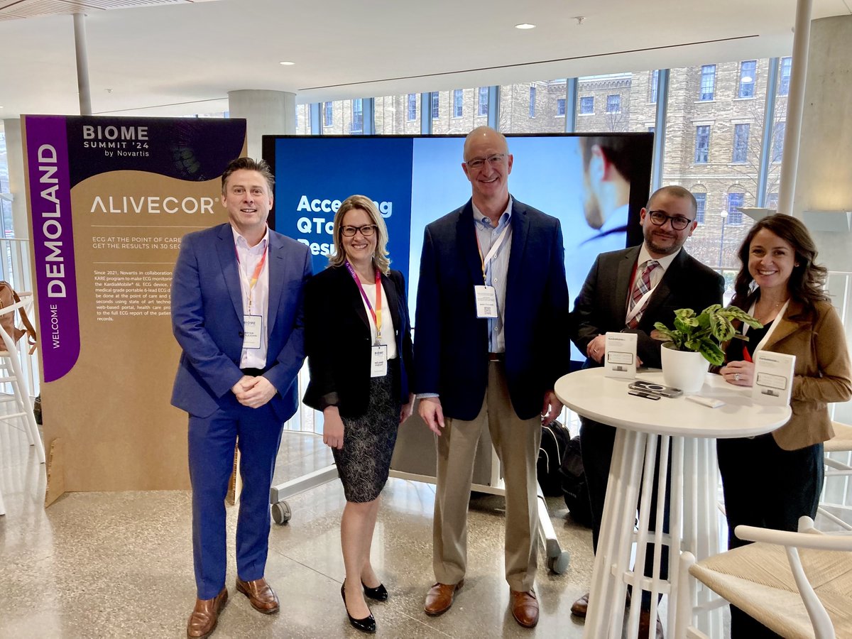 AliveCor showcased its ECG-based solutions at the #BIOMESummit2024, hosted by @NovartisCanada. We demonstrated how our solutions empower partners to facilitate decentralized clinical trials and advance digital health strategies. Learn more: alivecor.com/biopharma