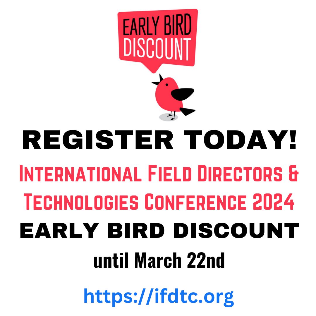 ifdtc.org
EARLY BIRD DISCOUNT!!