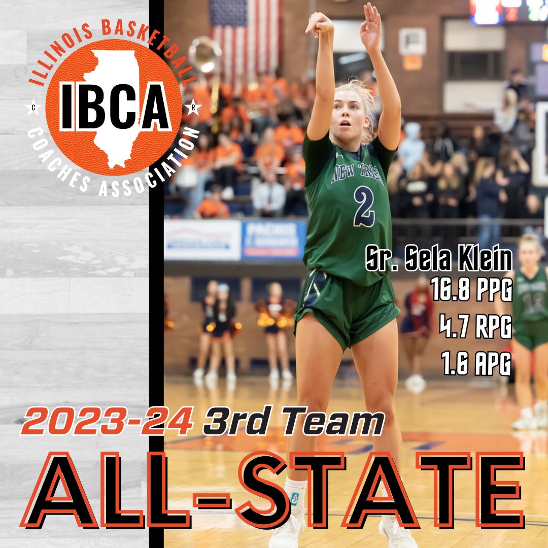 Congratulations to Senior Sela Klein on being selected IBCA 3rd Team All State.