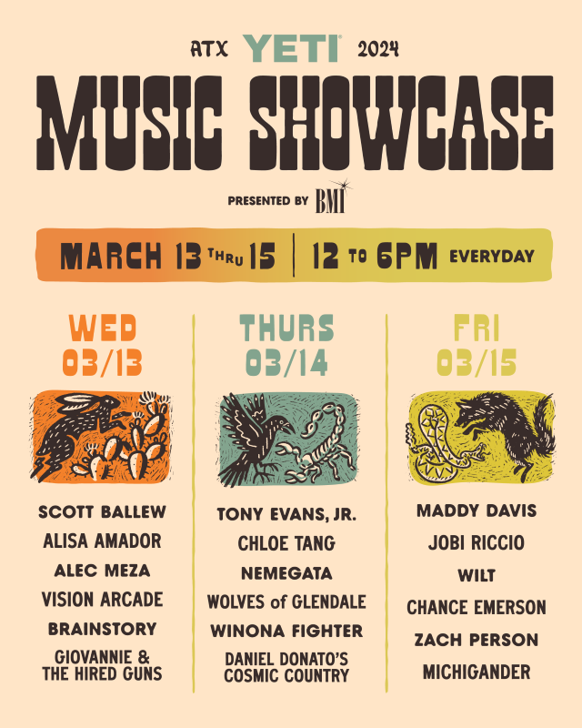 sxsaviors's tweet photo. π€ Yeti music showcase is FREE and open to all
π March 13-15 at Yeti Flagship on South Congress https://t.co/x35dnCfnvg
