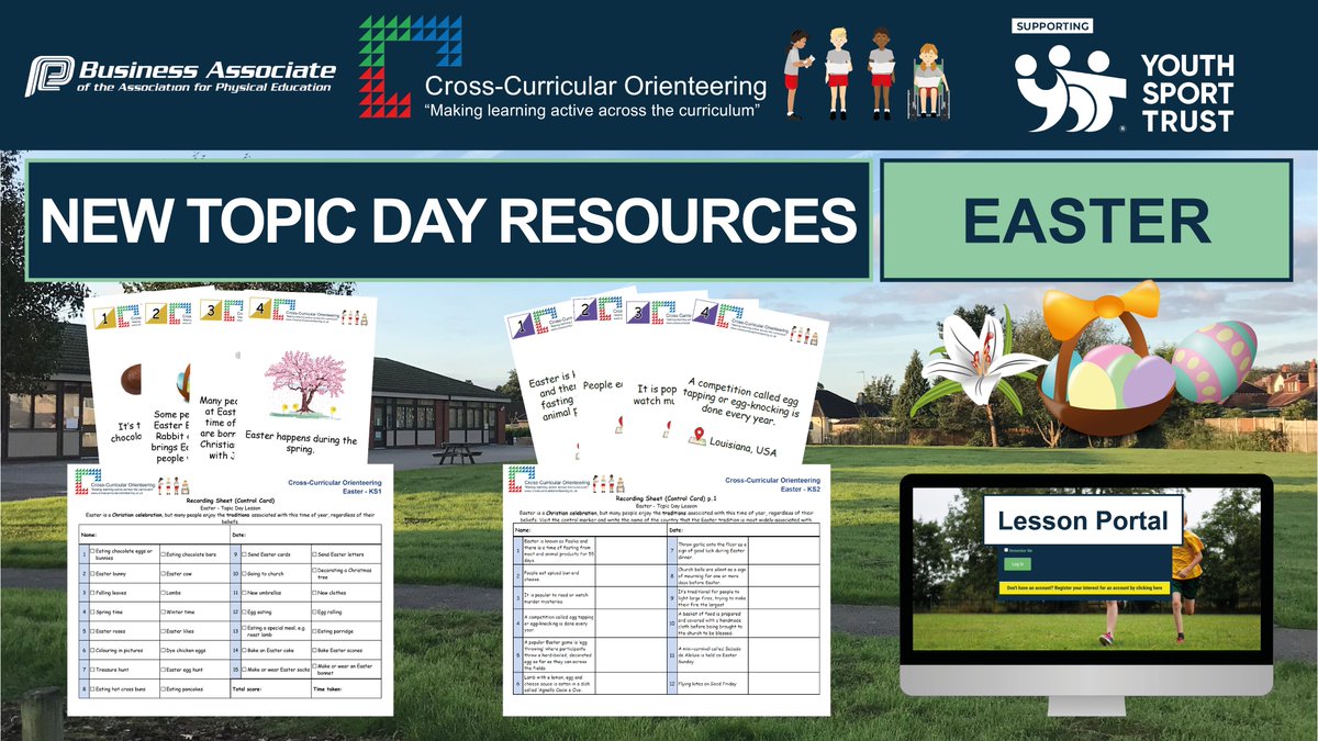 NEW TOPIC DAY RESOURCES AVAILABLE - EASTER 🐣 Teach your pupils about the different traditions surrounding Easter, or take them on an orienteering Easter egg hunt! Log in here: crosscurricularorienteering.co.uk/login/ or find out more about our packages: crosscurricularorienteering.co.uk 🏃‍♂️🏃‍♀️