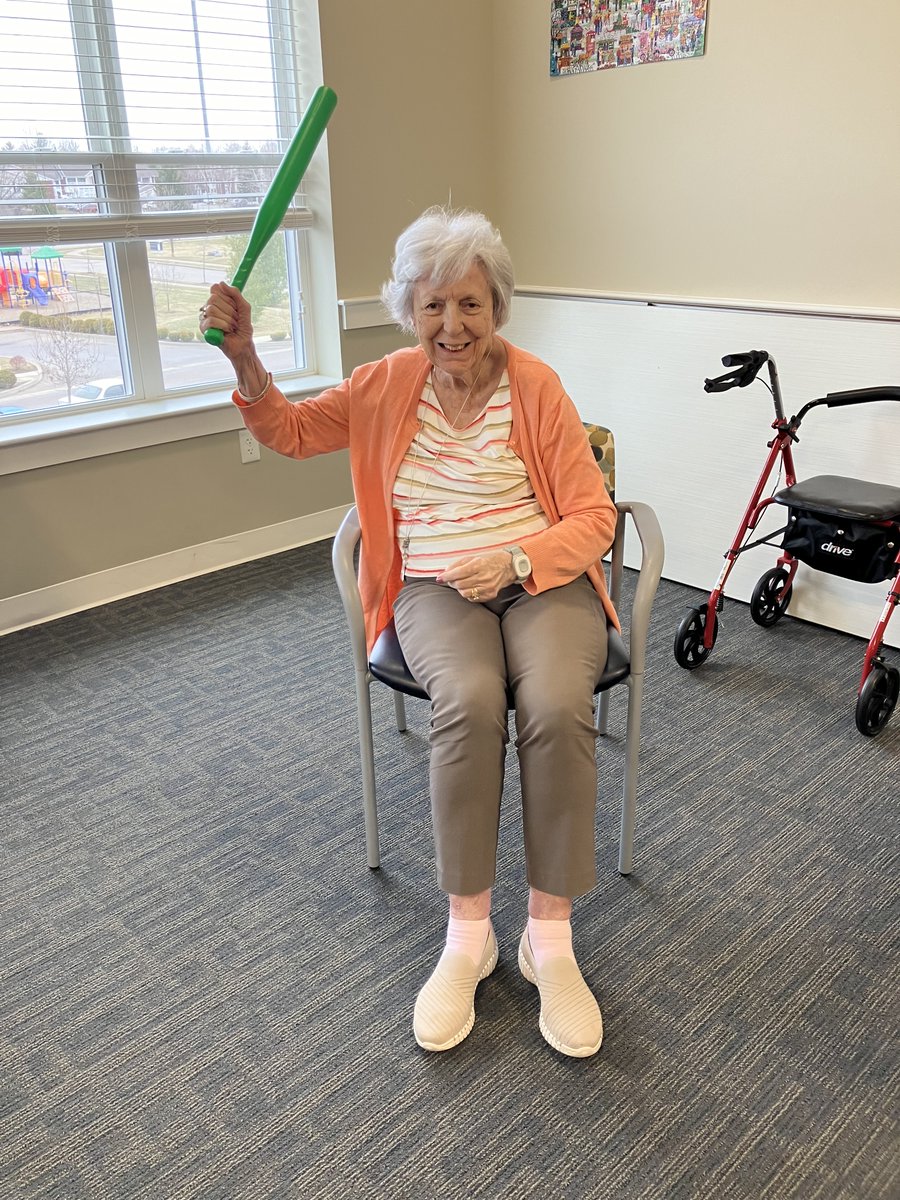 EVatBloomington's tweet photo. Spring Training for baseball is in full "swing" so we joined the fun and "tossed" in some baseball bats into our daily exercise class. The residents thought this exercise class was a "homerun." #ittakesavillage #springtraining #baseball https://t.co/CWHBxdpcOP