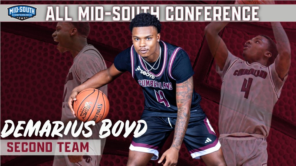 𝓐𝓵𝓵-𝓒𝓸𝓷𝓯𝓮𝓻𝓮𝓷𝓬𝓮🌟 Demarius Boyd is named to the Mid-South Conference Second Team! More: tinyurl.com/29d7unk2