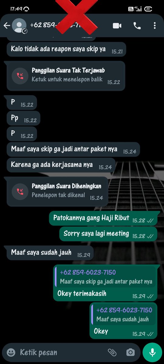 sptynhrdtm's tweet photo. @idexpress_care saya ingin tanya, apakah SOP kurir anda kepada pelanggan saat menghantarkan barang seperti ini?
Padahal kurir dari ekspedisi lain selalu berhasil sampai ke alamat tanpa harus di konfirmasi ulang, sekalipun saya order tokped dgn pengiriman sameday (grab/gojek) https://t.co/7DmfyPyHYg