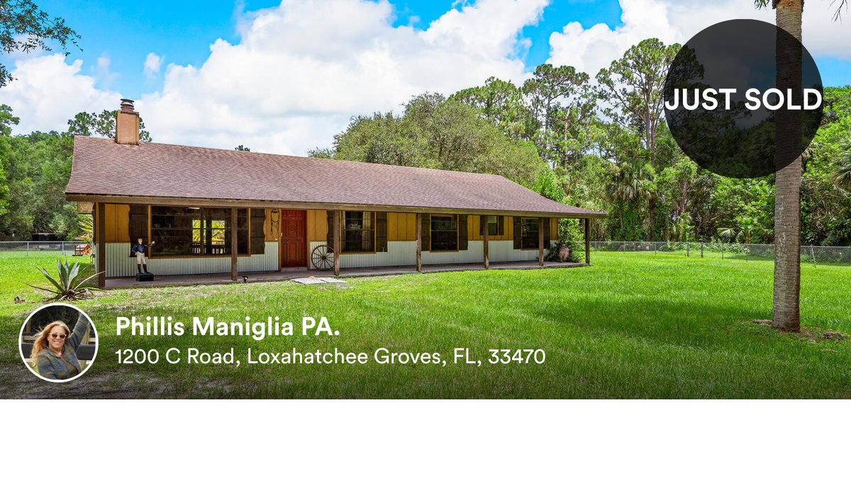 🛌 3 🛀 2
📍 1200 C Road, Loxahatchee Groves, FL, 33470

My latest sale on RateMyAgent.
 BK3261713
rma.reviews/OKHVQiizOicw

...
#ratemyagent #realestate #Partnership_Realty_Inc