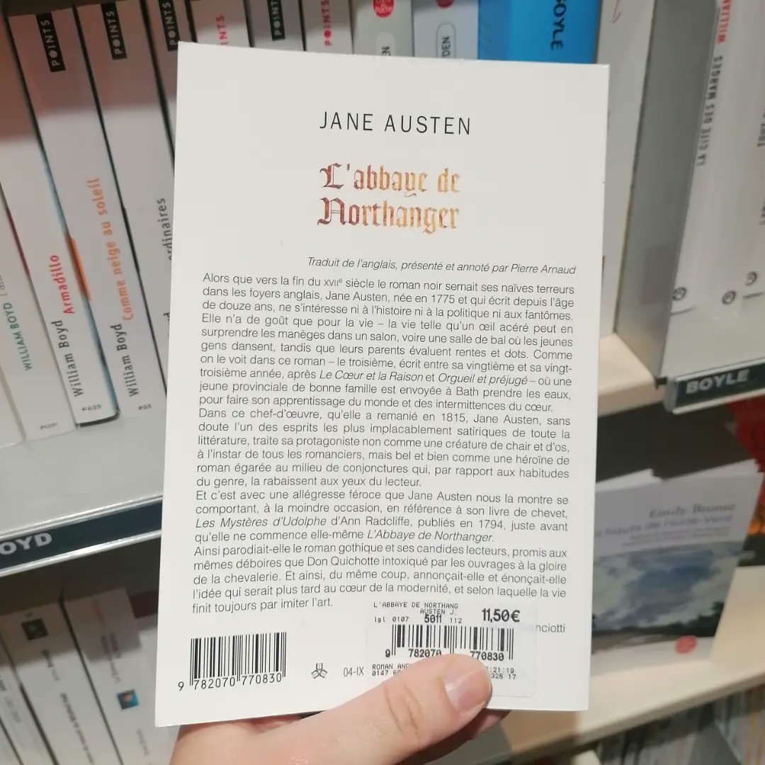 Una #edición #enfrances de #NorthangerAbbey que no conocía. Con la #traducción y #conentarios de #PierreArnaud
#libros #books #livres #JaneAusten #bookhoarders #Leeresdeguapas #bookaholic #instablogger #portadas #bookcovers #enfrancais
instagram.com/p/C3-sVnbI-a8/…