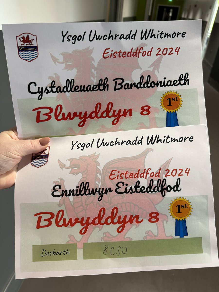 I always say how proud I am as a form teacher and I just get prouder. I’ve been a proper ‘dance mom’ the last few weeks practising the Welsh poem. They have shown respect and resilience to won the poem comp and top points for year 8 in the eisteddfod. Da iawn 8CSU!