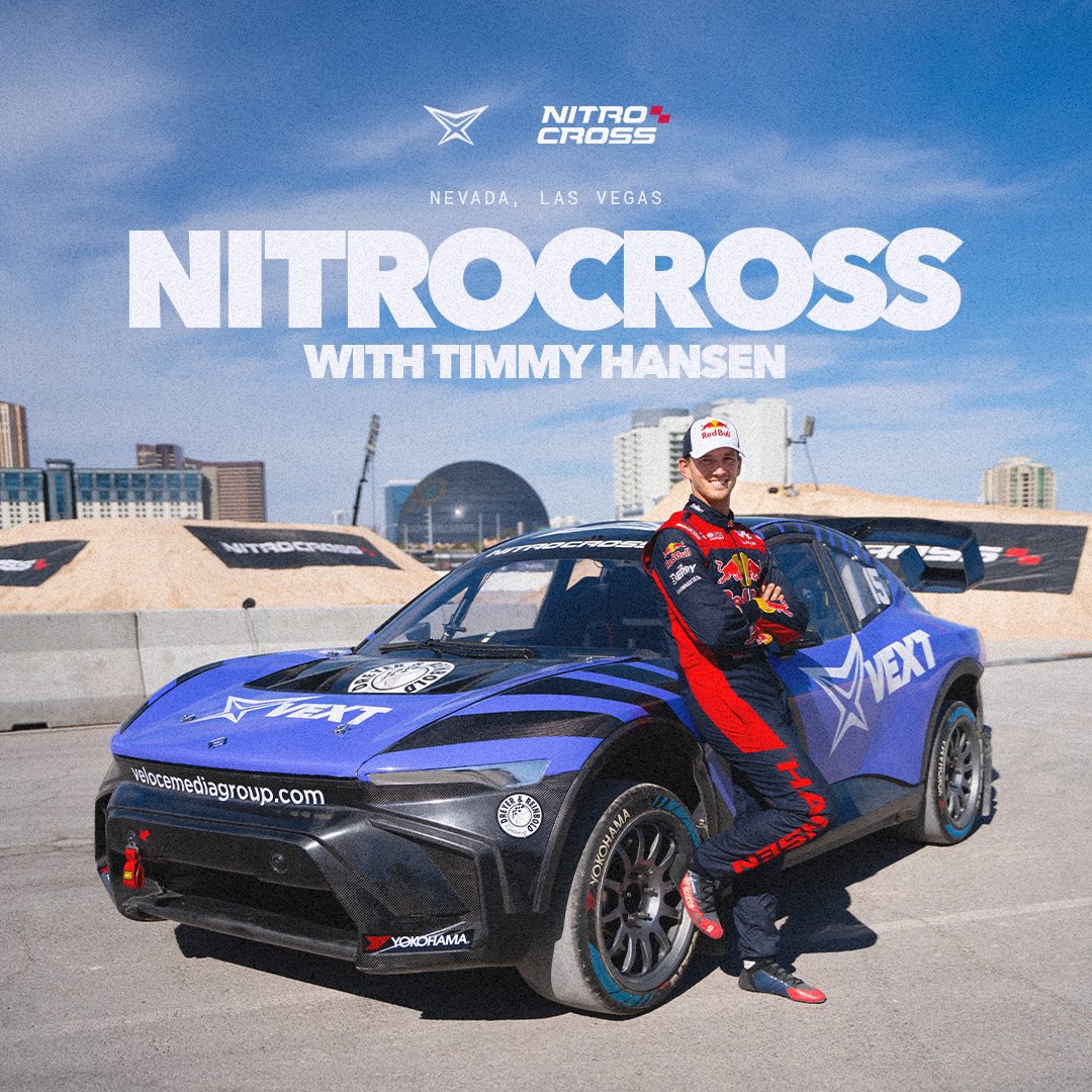 VEXT are taking on the @Nitrocross_ final this weekend with @Timmy_Hansen! Viva Vext Vegas ⚡️ #VEXT #Nitrocross