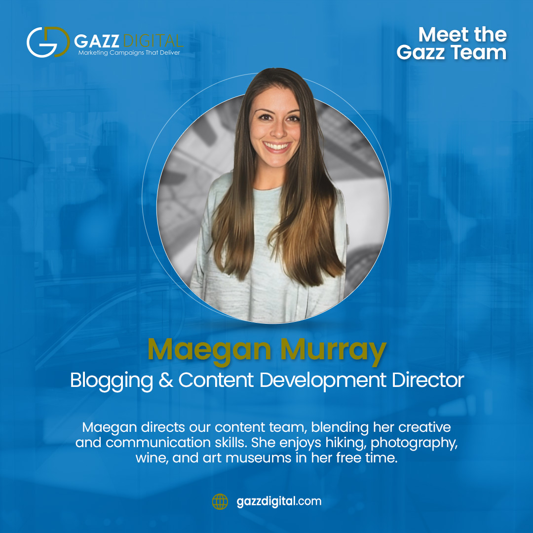 GazzConsulting's tweet image. Meet Maegan Murray! 🙌
With a rich background in the creative arts and communications, Maegan manages our content writing team and blogging efforts for both our company and many of our clients. 
#gazzdigital #contentdevelopment #blogginglife #creativearts #contentcreation