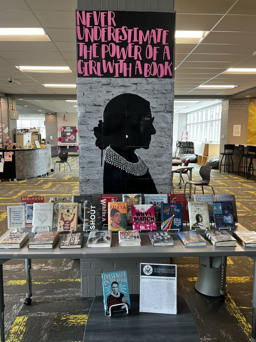 March is #WomensHistoryMonth and we have some amazing books by female authors to inspire you! #RBG #library #highschoollibrary #librarian #highschoollibrarian @SMWestOffice
