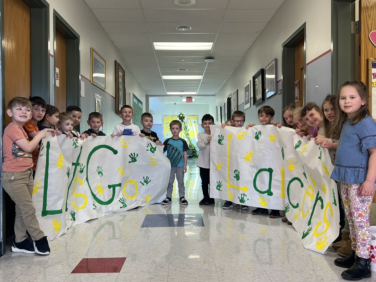 Let’s Go Lancers!! Kindergarten wishes you good luck today!!! 💛💚.  #DLProud