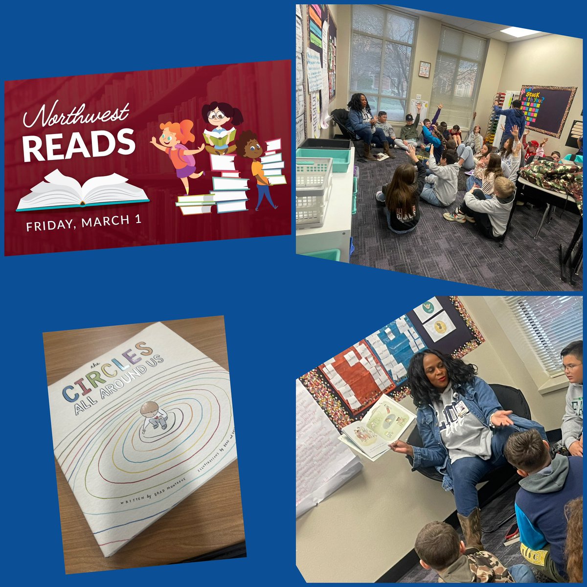 <a href="/NorthwestISD/">Northwest ISD</a> Reads is one of our favs! Got to read #CirclesAroundUs to my roundabout family- future Lions🦁, our amazing 5th grade <a href="/schluterelem/">Schluter Elementary</a> Spurs!!  #NorthwestReads2024