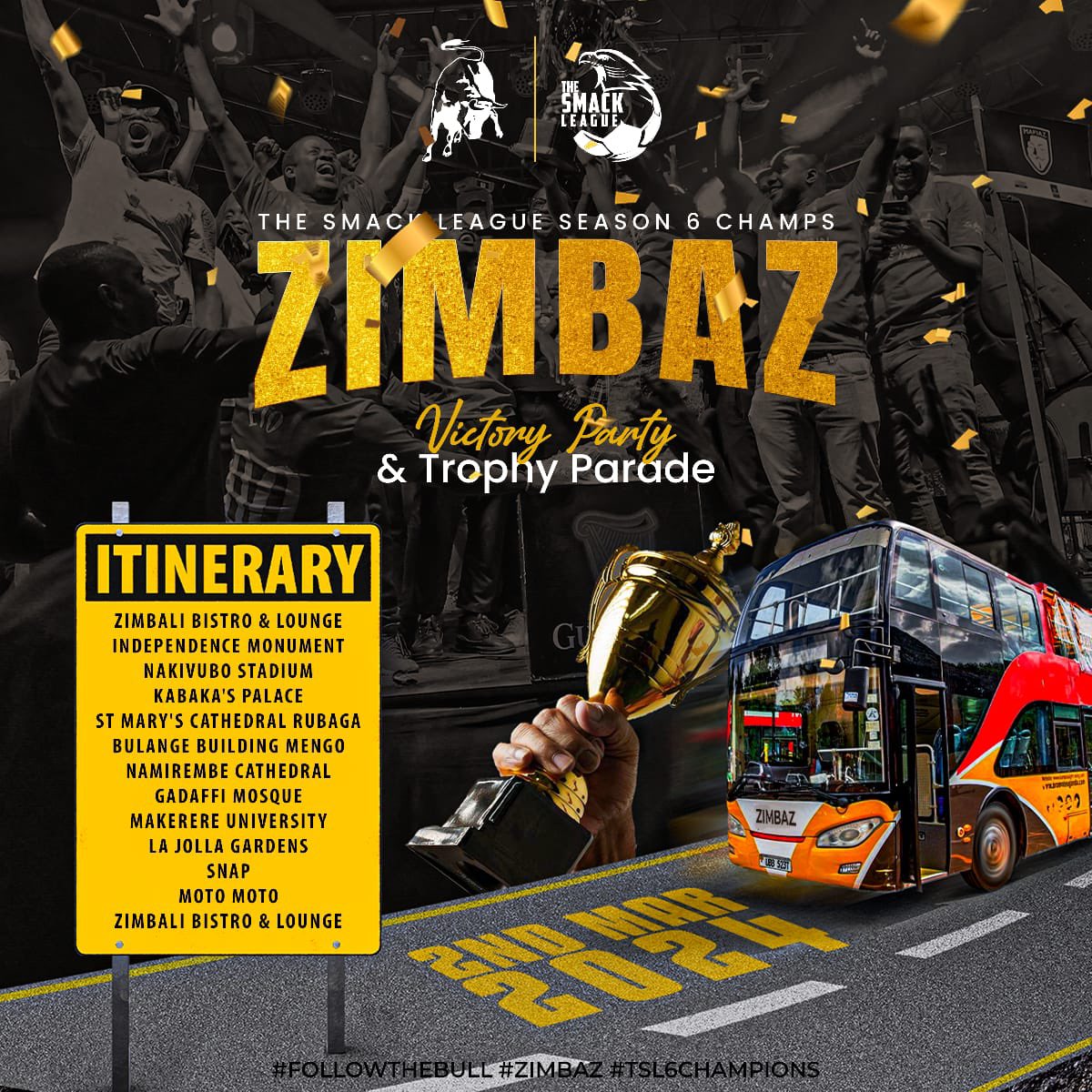 TOMORROW is the Day‼️🕺🏾🔥

Set-off point 📍- Zimbali Lounge

Set-off time⌚ - 10:00am

Agenda📋   - Party ku Party ‼️🔥
                        - Open Bus City Tour🏆
                        - 2k beer🍻💀
                        - & much more😁

🔻You kennat afford to Miss‼️🔥🙌🏾