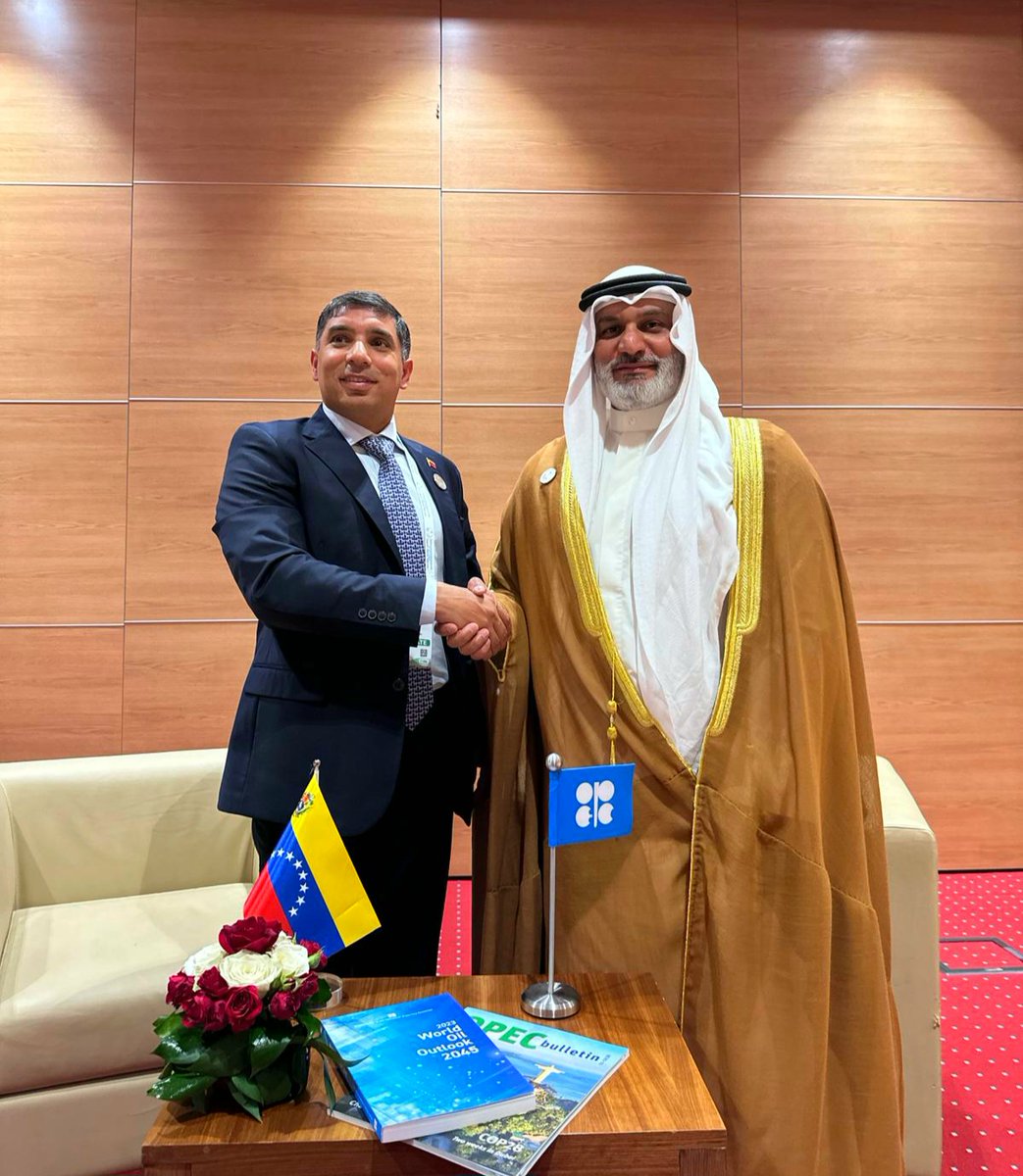 OPECSecretariat's tweet photo. OPEC SG HE #HaithamAlGhais met with HE Eng. Pedro Tellechea, People's Minister of Petroleum of the Bolivarian Republic of Venezuela, in Algiers, Republic of Algeria, on the sidelines of the 7th GECF Summit of Heads of State and Government.

The meeting highlighted the positive role Venezuela plays in OPEC’s affairs and explored ways to strengthen the ties between the Organization and Venezuela. Developments in the global oil market, as well as key issues related to the energy industry, were discussed.