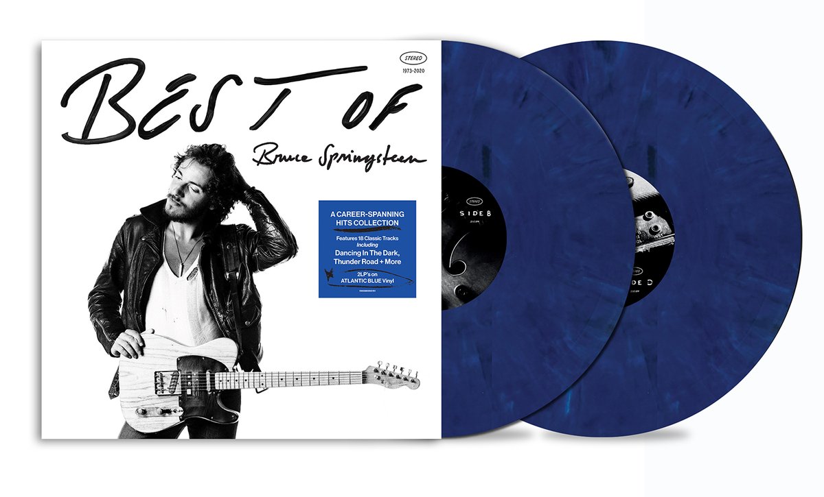 New to the SDE shop is this limited edition indie 'Atlantic Blue' 2LP vinyl set of the new Bruce Springsteen 'Best Of' > bit.ly/3IhBqWW