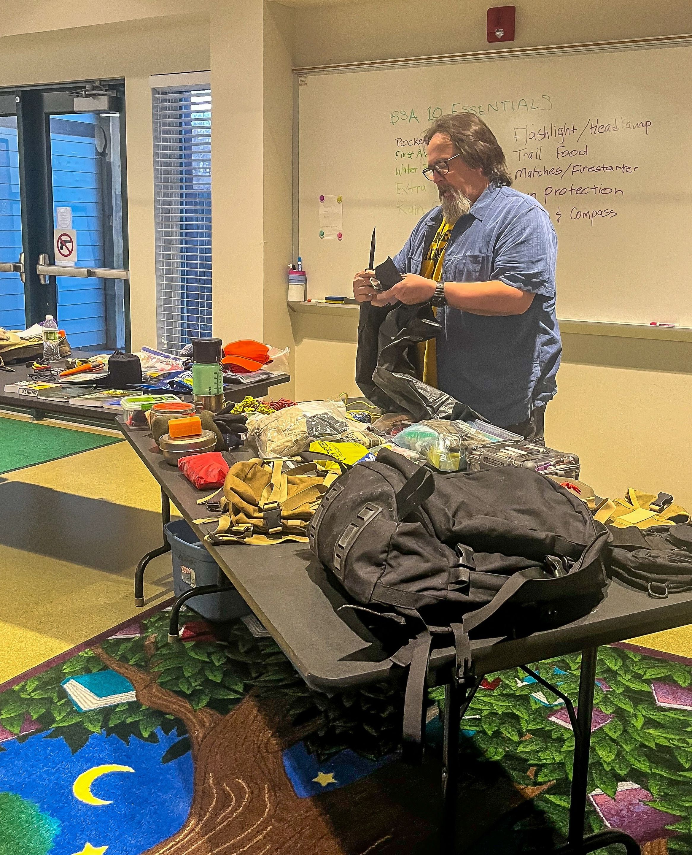 KCK Public Library on X: Be prepared for natural disasters and power  outages! Dr. Jay Kennedy taught our Adult Adventures class about Bug Out  Bags and what items you need for an