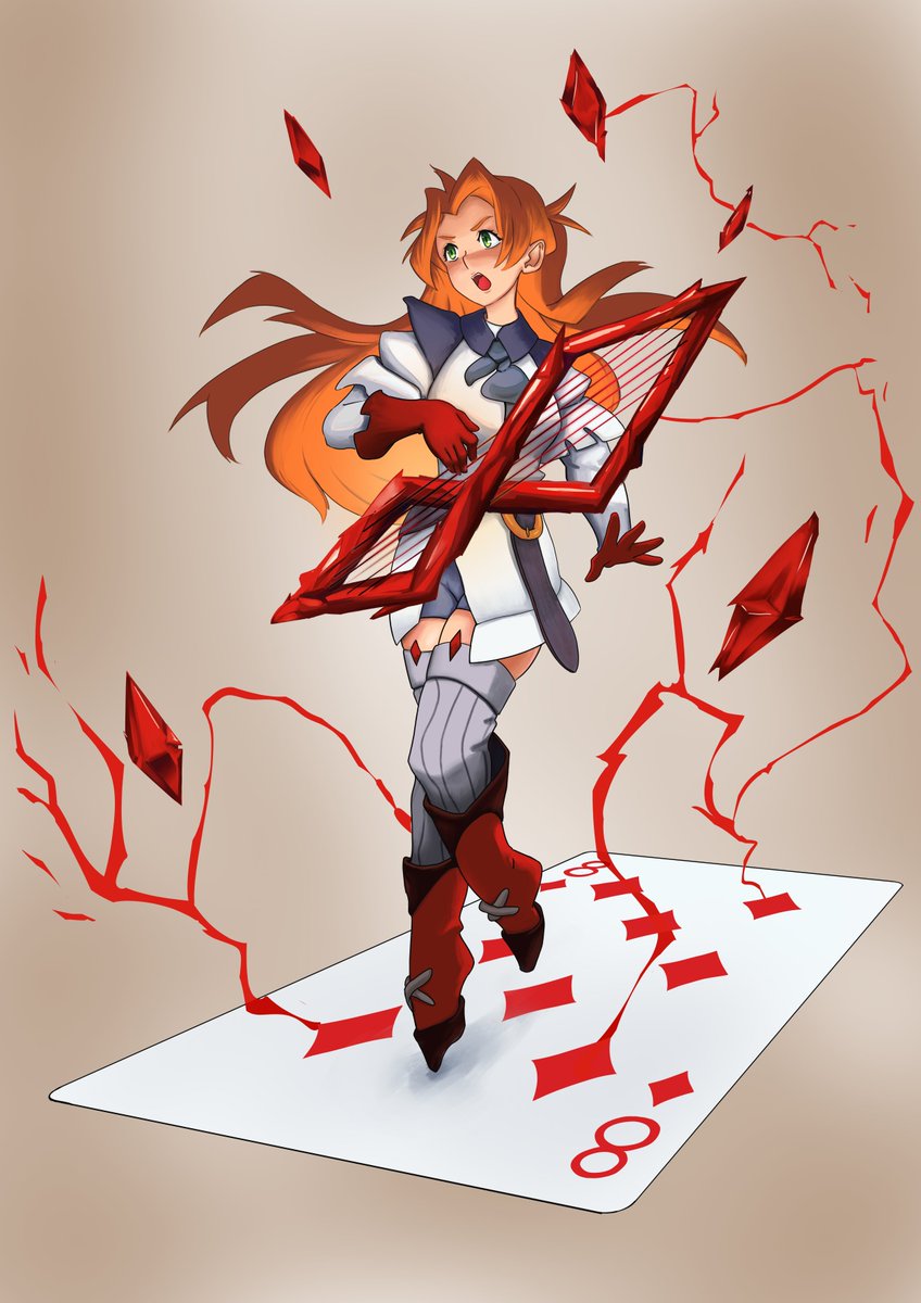 Personification of the Eight of Diamonds, crystal harp magician. Commission for Demureck for his for awesome project.