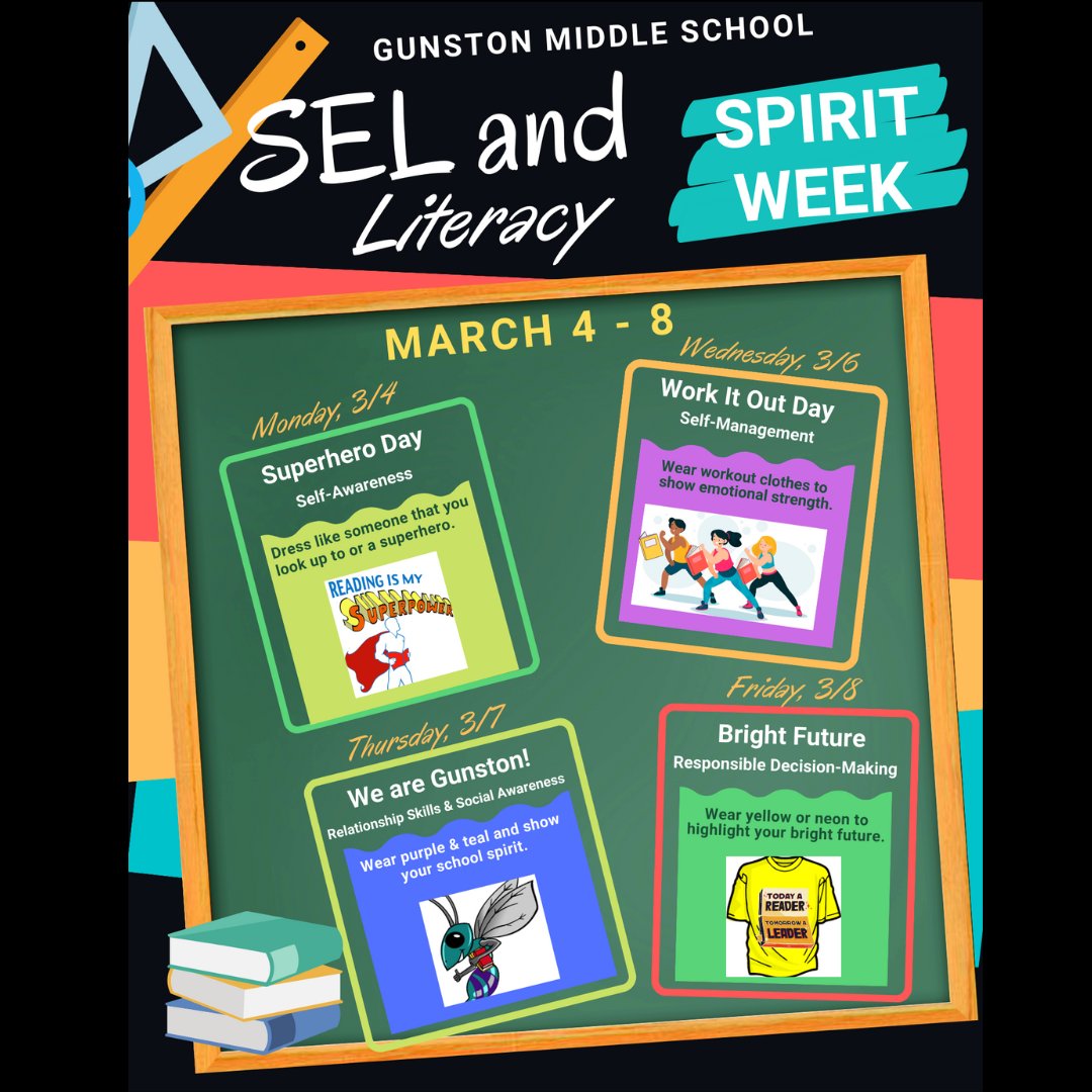 SELebrating Literacy Week at Gunston!  <a href="/APSGunston/">APSGunston</a> #SELebrateLiteracyAPS