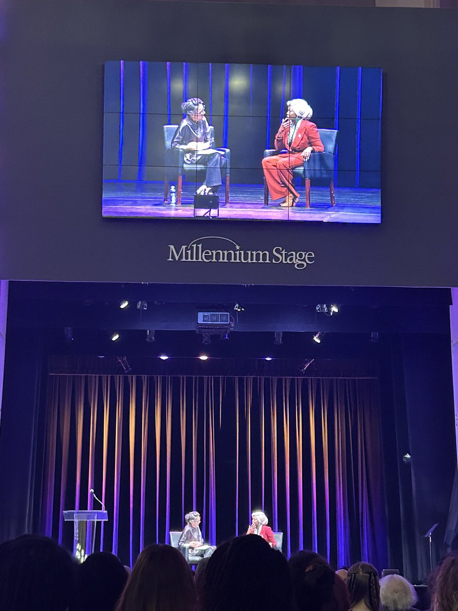 Last night on Millennium Stage: UNHCR, the UN Refugee Agency, in collaboration with the Kennedy Center, presented Emi Mahmoud—Sudanese-American slam poet, humanitarian advocate. It was an incredible evening.. the bonus seeing Sine Fellow 2021 <a href="/AnnCurry/">Ann Curry</a> who interviewed her!