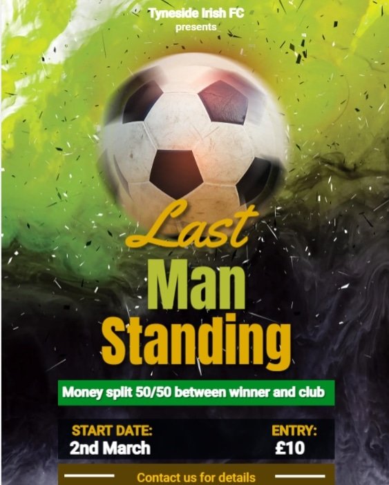 Still time to enter our Last Man Standing competition. It starts tomorrow and only takes a few minutes to enter. Up to nearly 30 entrants.