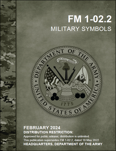 New! FM 1-02.2, MILITARY SYMBOLS, constitutes approved Army military symbols for general use to depict land operations. Break out the colored pens and acetate overlays and download FM 1-02.2 at: armypubs.army.mil/epubs/DR_pubs/… 📗