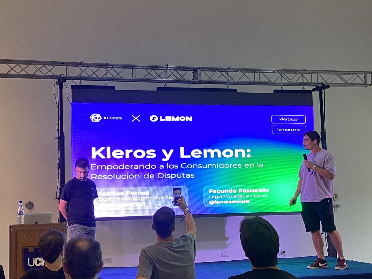 Watching a talk from <a href="/kleros/">Mark CE</a> on Online Dispute Resolution at #ETHArgentina