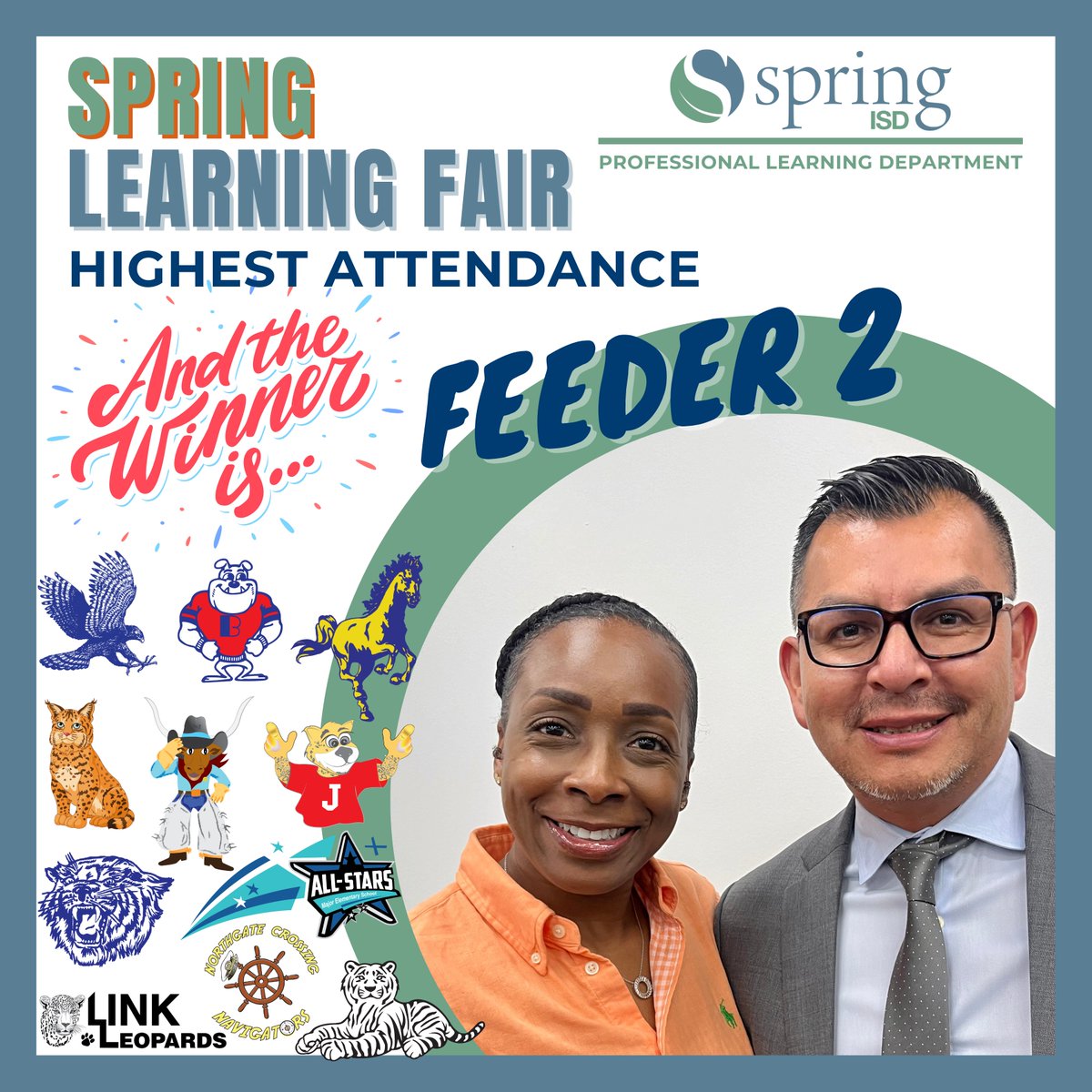 Shout out to our Assistant Superintendent, @HilarionMartin1-Feeder 2, for attending our Spring Learning Fair with his principals and teachers. @SpringISD Your dedication to education and commitment to learning is truly inspiring. Congratulations! #weAreSpring #Unstoppable