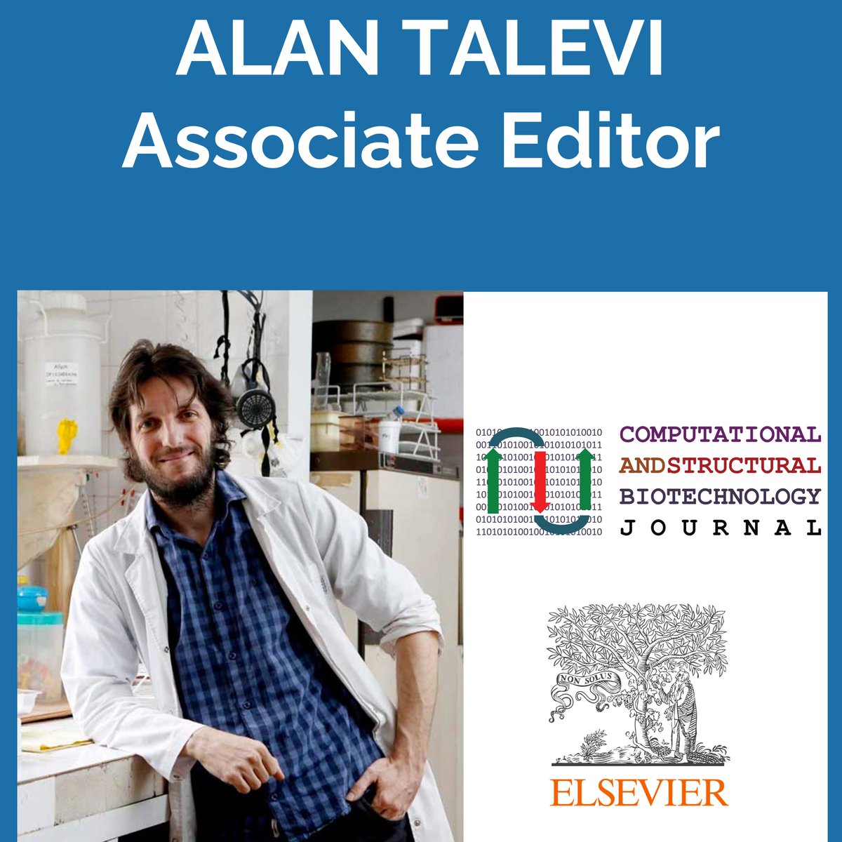 👏Felicitaciones <a href="/talevial/">Alan Talevi</a>  por tu incorporación como editor asociado en Computational and Structural Biotechnology Journal publicado por ELSEVIER