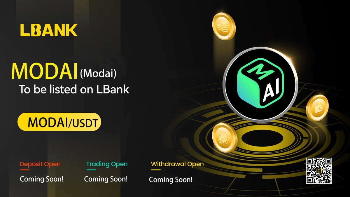 LBank_Exchange's tweet photo. 🚀Upcoming Listing

🌟 $MODAI (Modai) will be listed soon on #LBank! @modaierc 
 
🔖Details: https://t.co/gCvxJAg95T https://t.co/NtU77ZPHu3