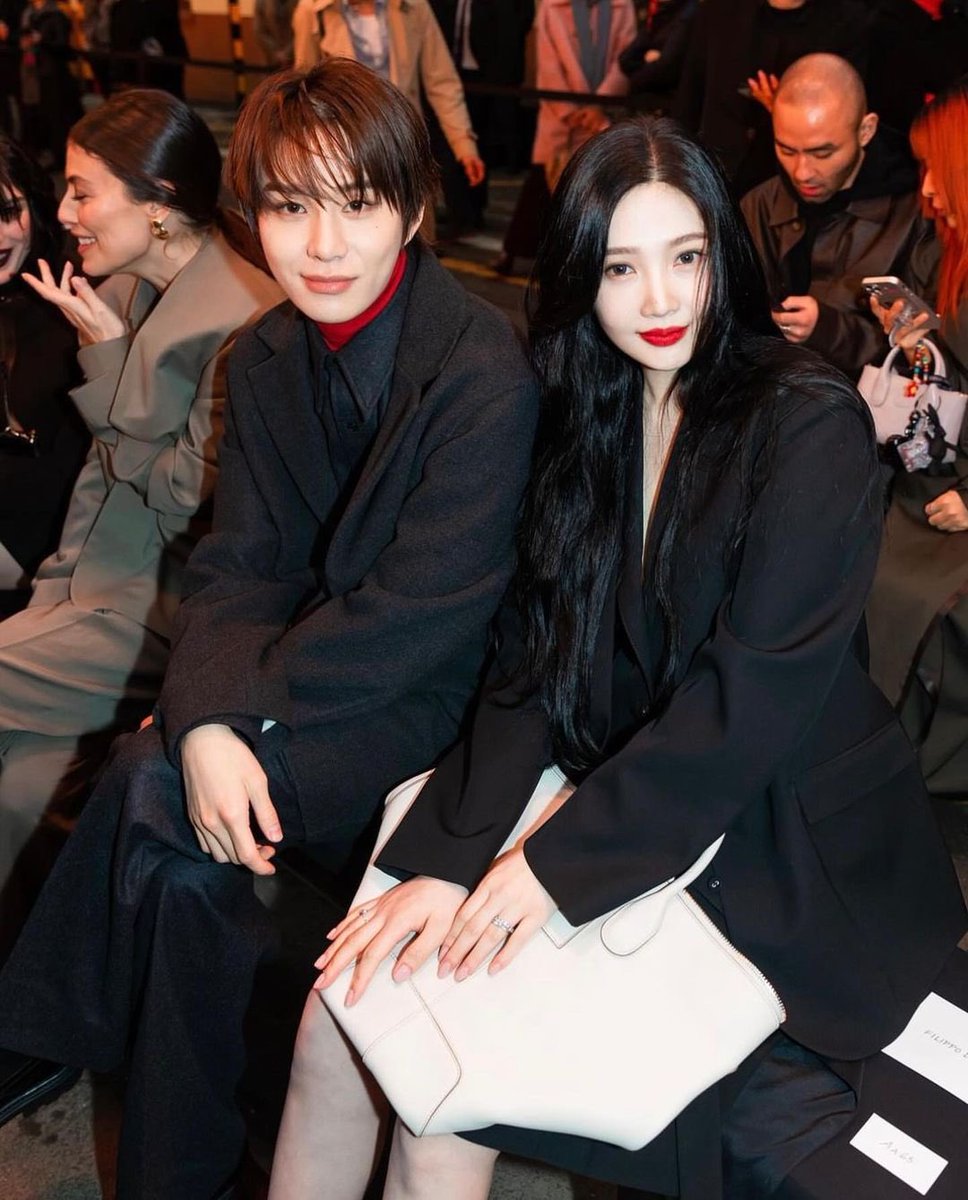 Red Velvet's Joy shares picture with NCT's Jungwoo from the TOD's show at  Paris Fashion Week.