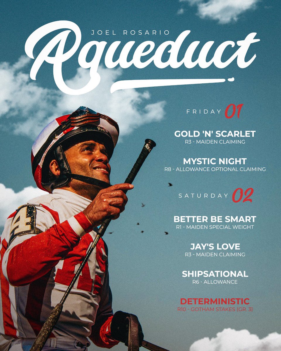 Great to be back at Aqueduct this weekend! 🐎🙏🏼 #JR