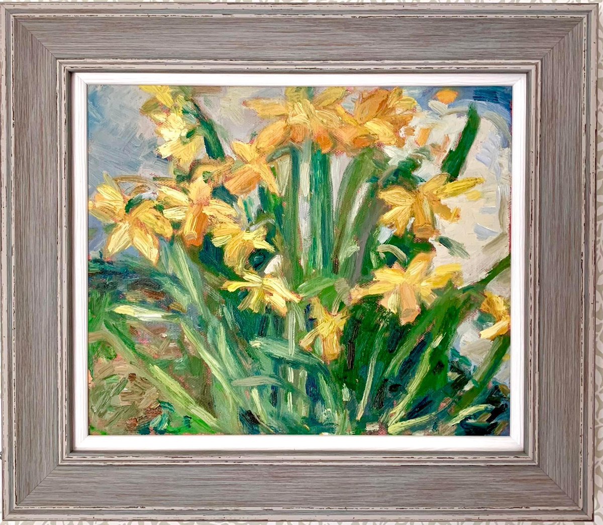 #WelshArt last of the daffodil paintings from me today, I promise #DyddGwylDewi 🌼🏴󠁧󠁢󠁷󠁬󠁳󠁿