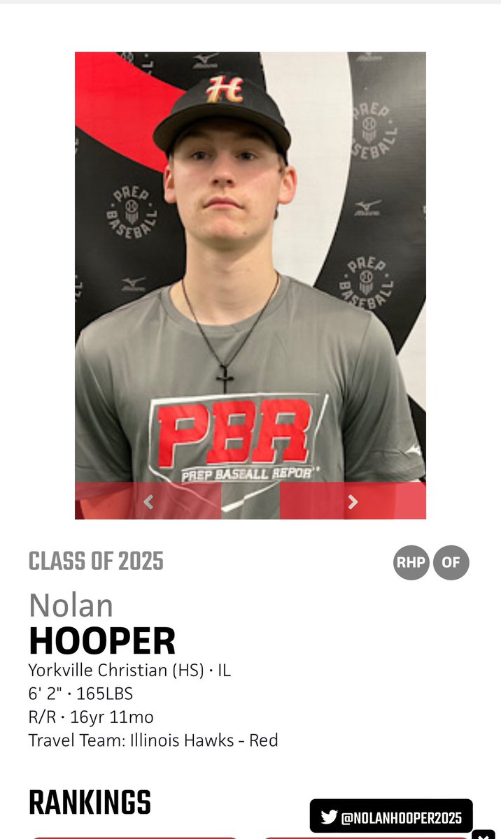 Illinois Hawks Baseball 18u Red (@hawks18ured) on Twitter photo Congrats to Nolan Hooper on throwing an 88.2 mph fastball and 75 mph slider off the mound at the last PBR Showcase! Way to represent the Illinois Hawks and Yorkville Christian!! <a href="/il_hawks/">Illinois Hawks/ IL Hawks Fastpitch/Select FP</a> <a href="/NolanHooper2025/">Nolan Hooper</a> <a href="/rmpaige72/">Coach Ryan Paige</a> <a href="/BietermanCoach/">CoachBieterman</a> Congrats to Nolan Hooper on throwing an 88.2 mph fastball and 75 mph slider off the mound at the last PBR Showcase! Way to represent the Illinois Hawks and Yorkville Christian!! <a href="/il_hawks/">Illinois Hawks/ IL Hawks Fastpitch/Select FP</a> <a href="/NolanHooper2025/">Nolan Hooper</a> <a href="/rmpaige72/">Coach Ryan Paige</a> <a href="/BietermanCoach/">CoachBieterman</a>
