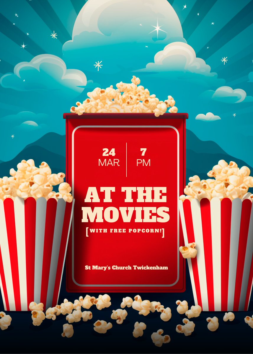 For one night only on Sunday 24 March ‘At the Movies’ is coming to St Mary's Church Twickenham! Covering a wide range of styles, from the emotive ‘Agnus Dei’ from ‘Platoon’ to the rousing choruses of ‘Les Miserables’ there really is something for everyone (including popcorn)!🍿