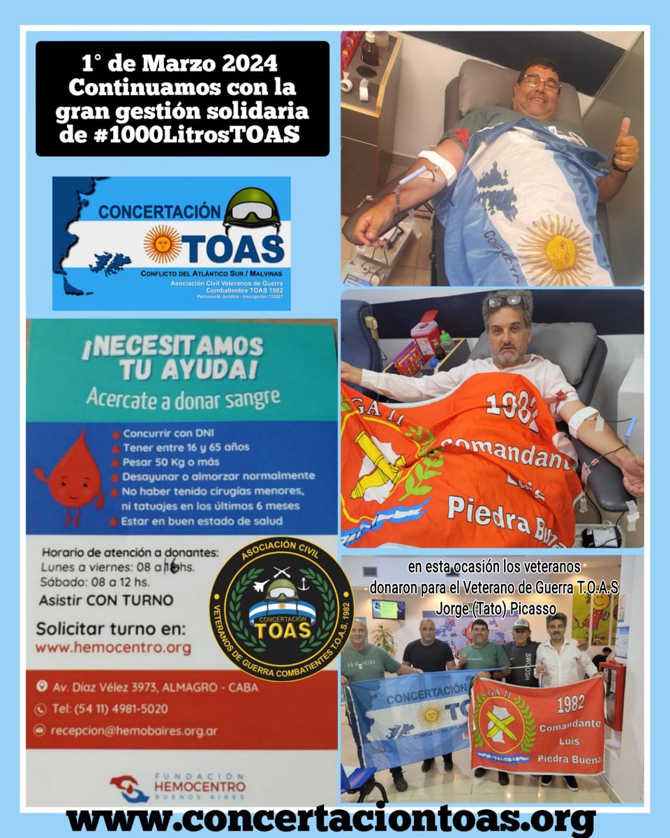#1000litrosTOAS #donasangre <a href="/DiputadosAR/">Diputados Argentina</a> <a href="/SenadoArgentina/">Senado Argentina</a> 
<a href="/JMilei/">Javier Milei</a> <a href="/VickyVillarruel/">Victoria Villarruel</a> <a href="/luispetri/">Luis Petri</a>